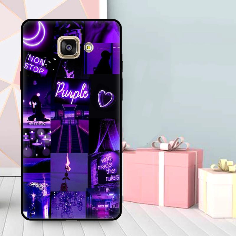 Purple Colour Neon Light Case For Samsung Galaxy J7 J5 J3 2017 J1 A3 A5 2016 A9 A7 A6 A8 J8 2018 J6 J4 Plus Cover