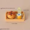 Realistic Dollhouse Miniature Coffee & Pastry Set Food Tray Accessory for Doll House Diorama Art Decor Collection Gift