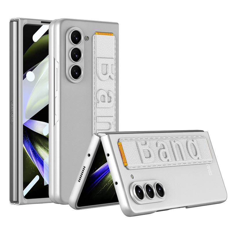 Stylish And Creative Pc Case For Samsung Zfold5 Rainbow Wristband Design