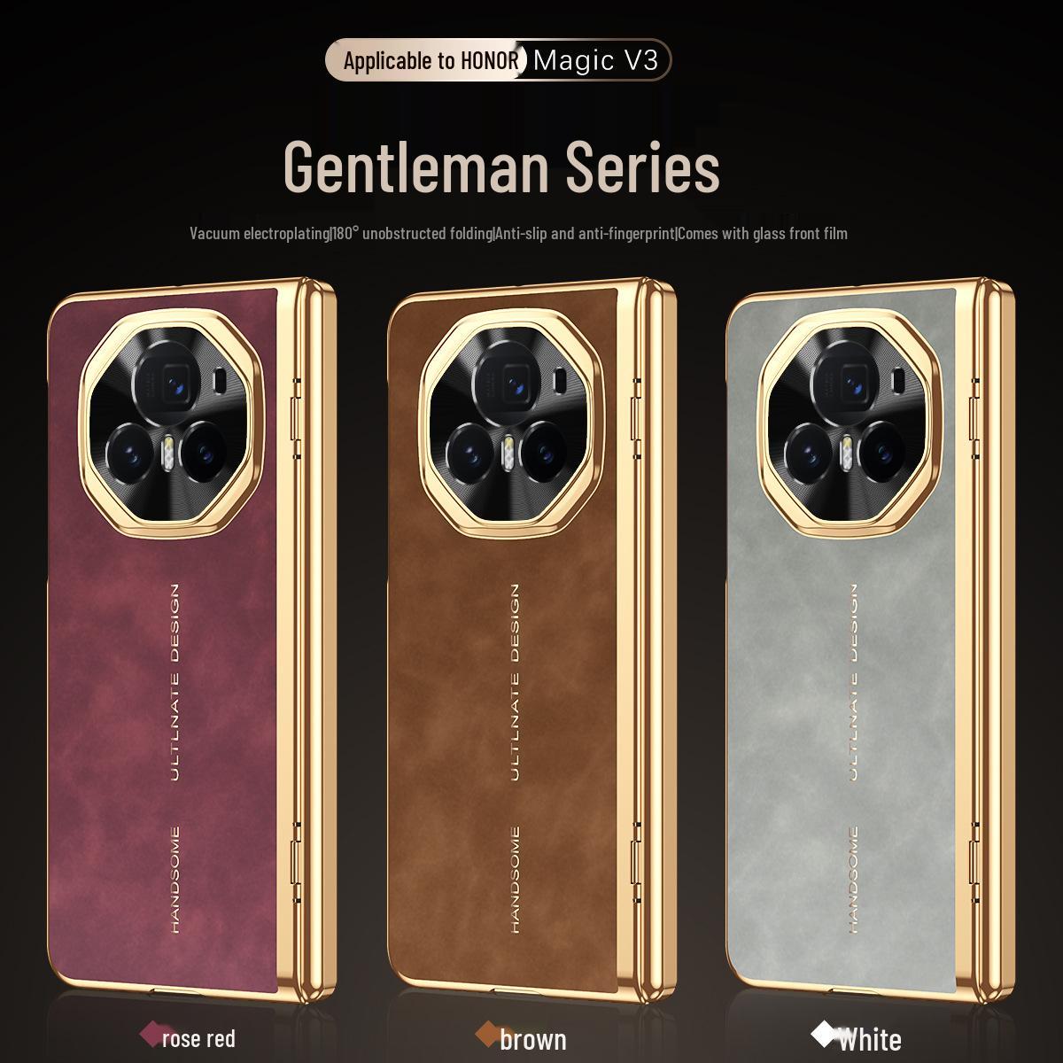 

MagicV3 Full-Wrap Leather Protective Phone Case with Mid-Axis Hinge Honor magicV3