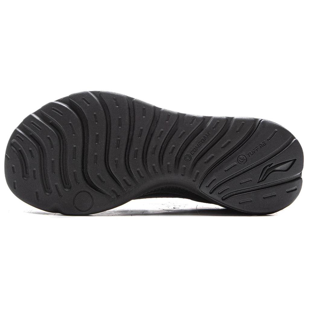 Li Ning Cloud Easing Soft Rebound Breathable Thick Sole Increased Height Non-Slip Wear-Resistant Low-Top Casual Shoes Men sneaker Black AGLV133-2