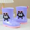 Children's Cartoon Rain Boots: Non-Slip, Water-Resistant Rubber Shoes for Toddlers and Kids, All-Season Wear