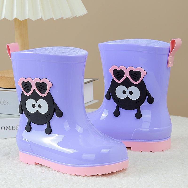 Children's Cartoon Rain Boots: Non-Slip, Water-Resistant Rubber Shoes for Toddlers and Kids, All-Season Wear