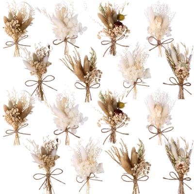12 Pièces Bouquet de Fleurs Séchées Boho Mini Fleurs Séchées Mini Mariage Fait Main Décor de Fleurs Sèches Branches Naturelles Queue de Chien Queue de Lapin