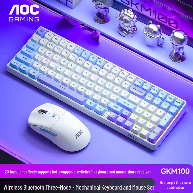 AOC GKM100 Wireless Bluetooth Mechanical Keyboard & Mouse Combo
