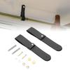 2pcs PU Leather Curtain Rod Holders Brackets Mounted   Straps with Screws Plastic Wall Plugs Boho Pole Hanger Hook for Home