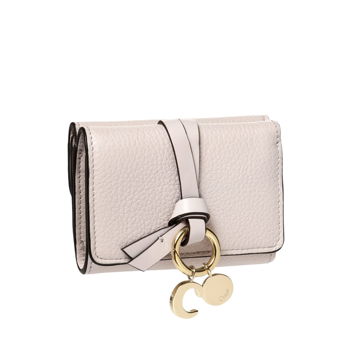 

Chloe Alphabet Leather Mini Trifold Wallet in Wild (CHC21WP946 F57) Gray, Women s [Brand Name] [Used]