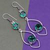 Bijuterii cercei din argint 925 piatră prețioasă smarald lucrat manual