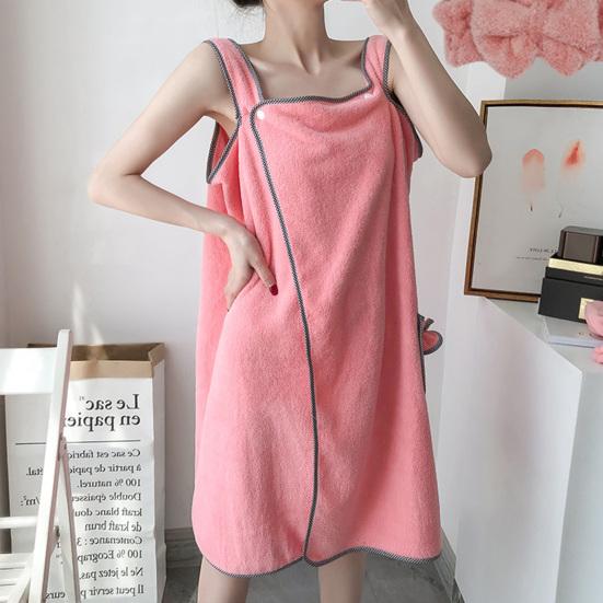 

Банное полотенце, ультрамягкий женский банный халат, впитывающий удобный дизайн на пуговицах, полотенце для душа для дома, ванной комнаты