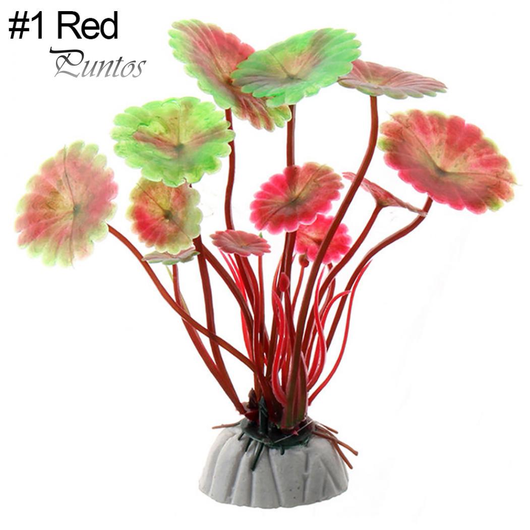 

Искусственное растение для украшения аквариума красный