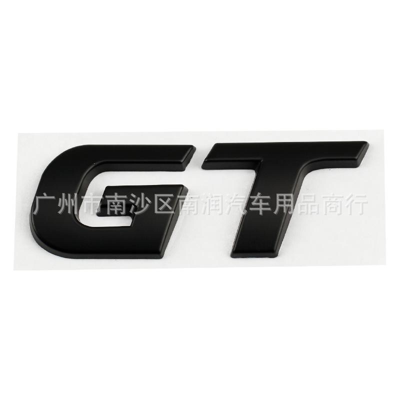 GT 3D Metal Emblem Badge for Rear Trunk Fender Self‑Adhesive Displacement Modified Car Exterior Decor Sticker