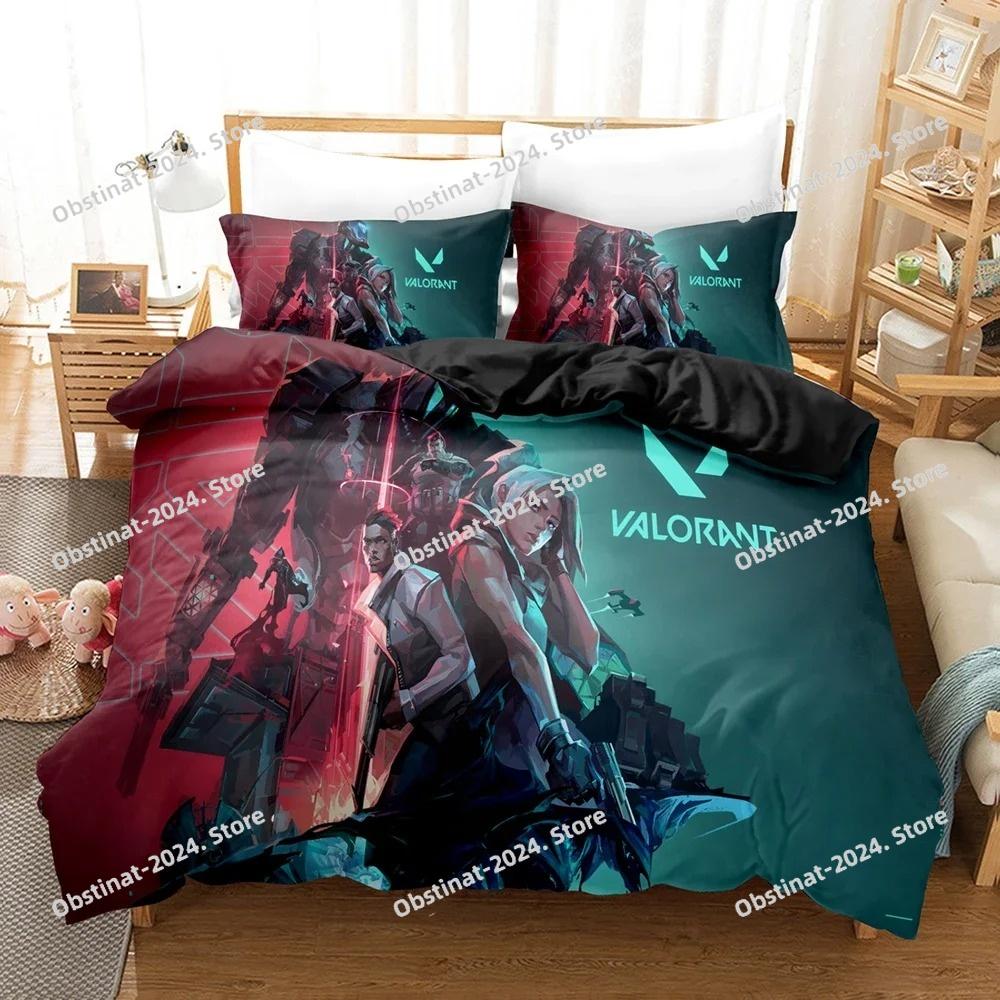 New Game VALORANT Bedding Set Printed Duvet Cover Pillowcase Single Double Style Queen King Size Sets Linen Home Textiles