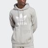 Adidas Originals Trefoil Letter Logo Printed Pullover Hoodie Men Hoodies Gray IA4884