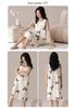Cute Cartoon Summer Cotton Nightgown with Removable Pads for Women
