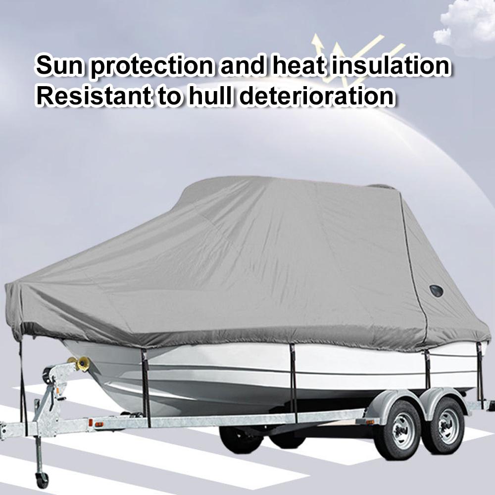 Odporny na rozdarcia pokrowiec na łódź z torbą do przechowywania Wodoodporny pokrowiec na łódź na każdą pogodę Pasuje do V-Hull, Tri-Hull,