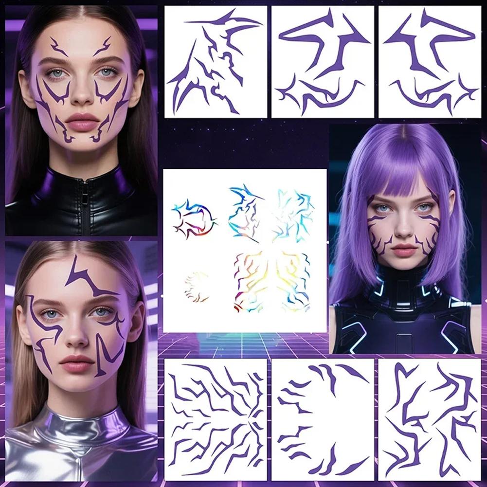 Halloween Anime Kpop Demon Hunter Group Tattoo Stickers Saja Boys Rumi Demon Boy Group Stickers for Parties Cosplay Performance