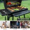 Grill Side Shelf Mat Silicone Griddle Tool Mat with 8Slot Anti-Slip Grill Holder Pad Heat-Resistant BBQ Utensil Mat Kitchen Tool