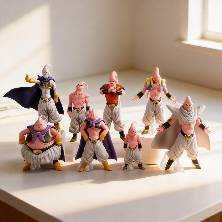 Dragon Ball Z Majin Buu Action Figure Set 9cm 8pcs Anime Collection Model Decoration Gift for Fans