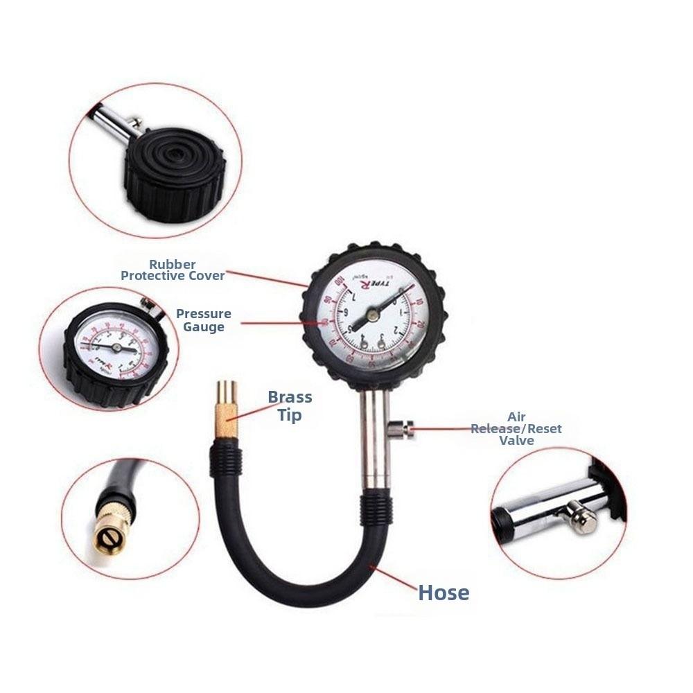 0-100PSI Range Tire Pressure Gauge High-Precision Pressure Meter  Car Tire Monitoring