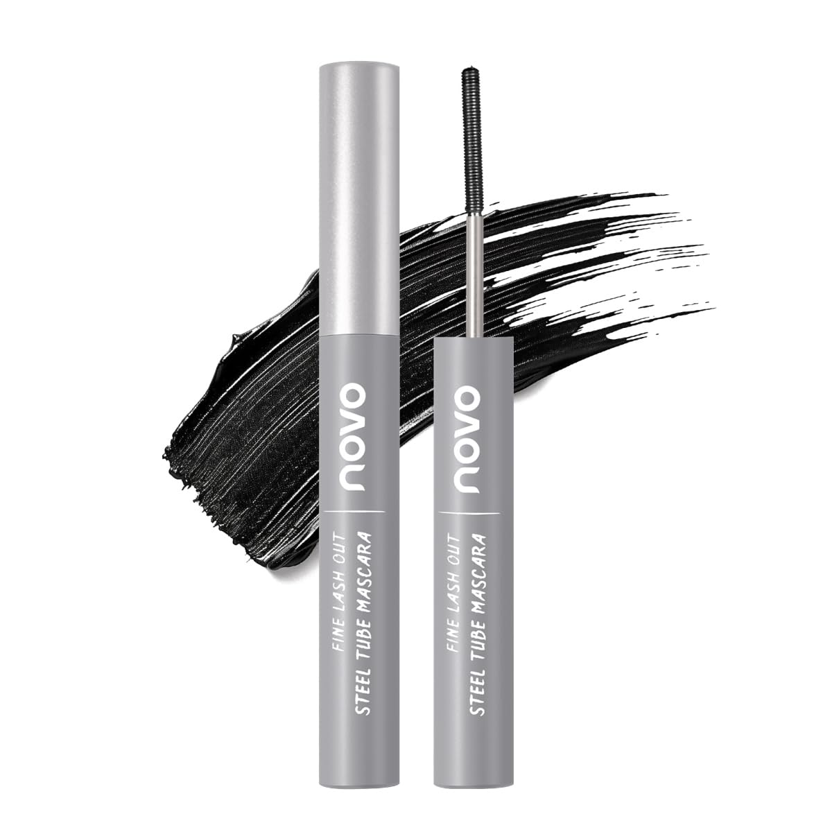 

[Popular on TikTok] Mascara, 2 colors, natural lengthening, smudge-proof, tear-resistant, sweat-resistant, fine comb, contains eyelash care