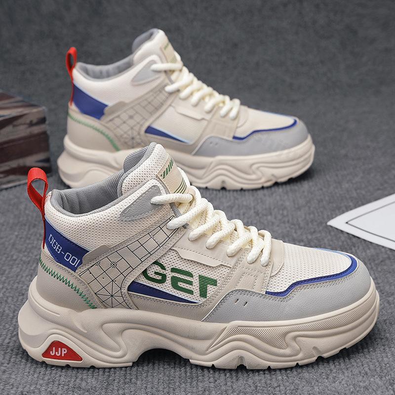 Fashion 2025 Autumn Men's High Top Fashion Versatile Thick Sole Short Boots British Style Comfortable Non Slip Casual Chunky Ankle Boots