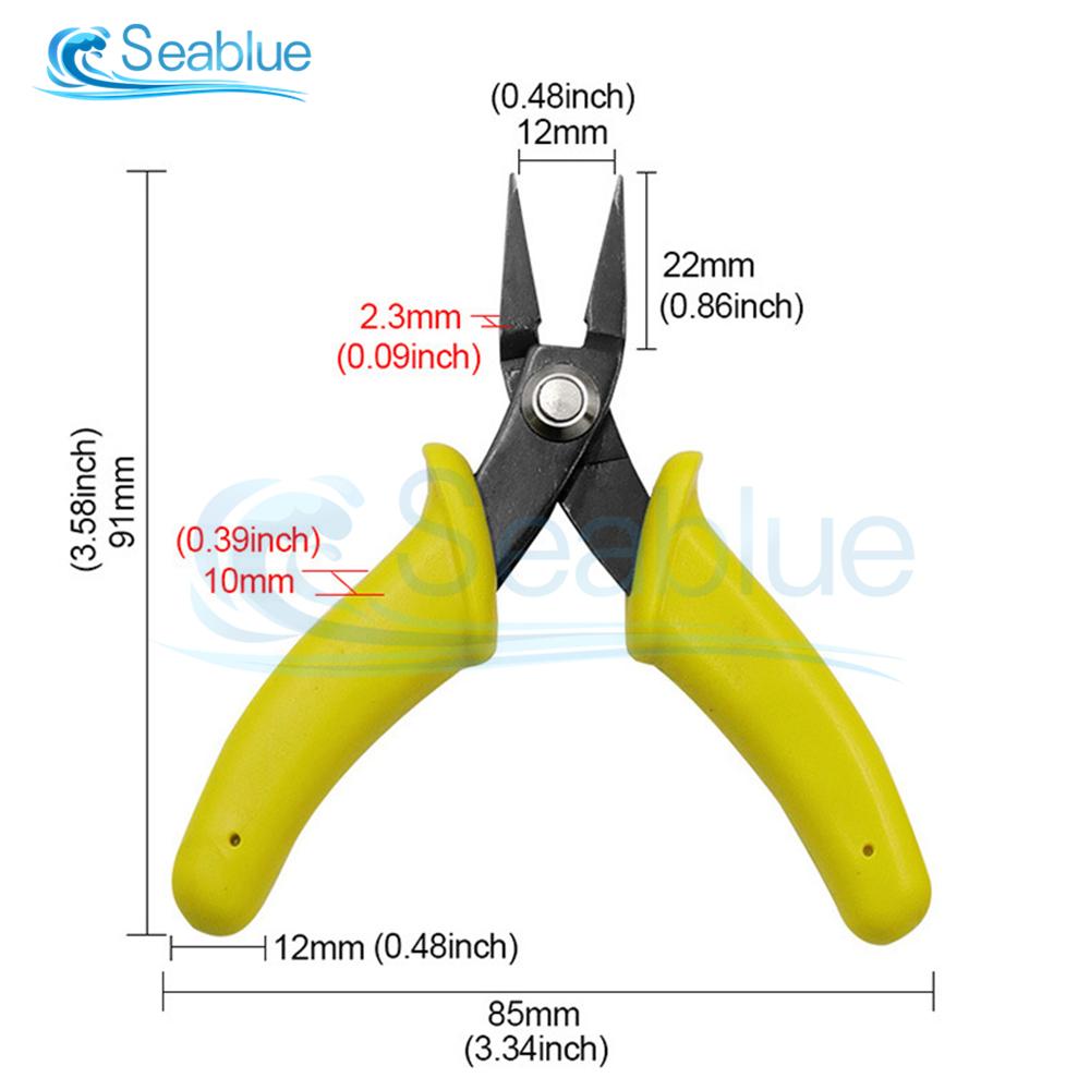 Mini Diagonal Pliers Electronic Pliers 3.5'' Wire Cutter Cutting Wires Insulating Rubber Handle Model Pliers with Lock Nipper