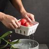ZISIZ Nordic Ceramic Fruit and Drain Basket