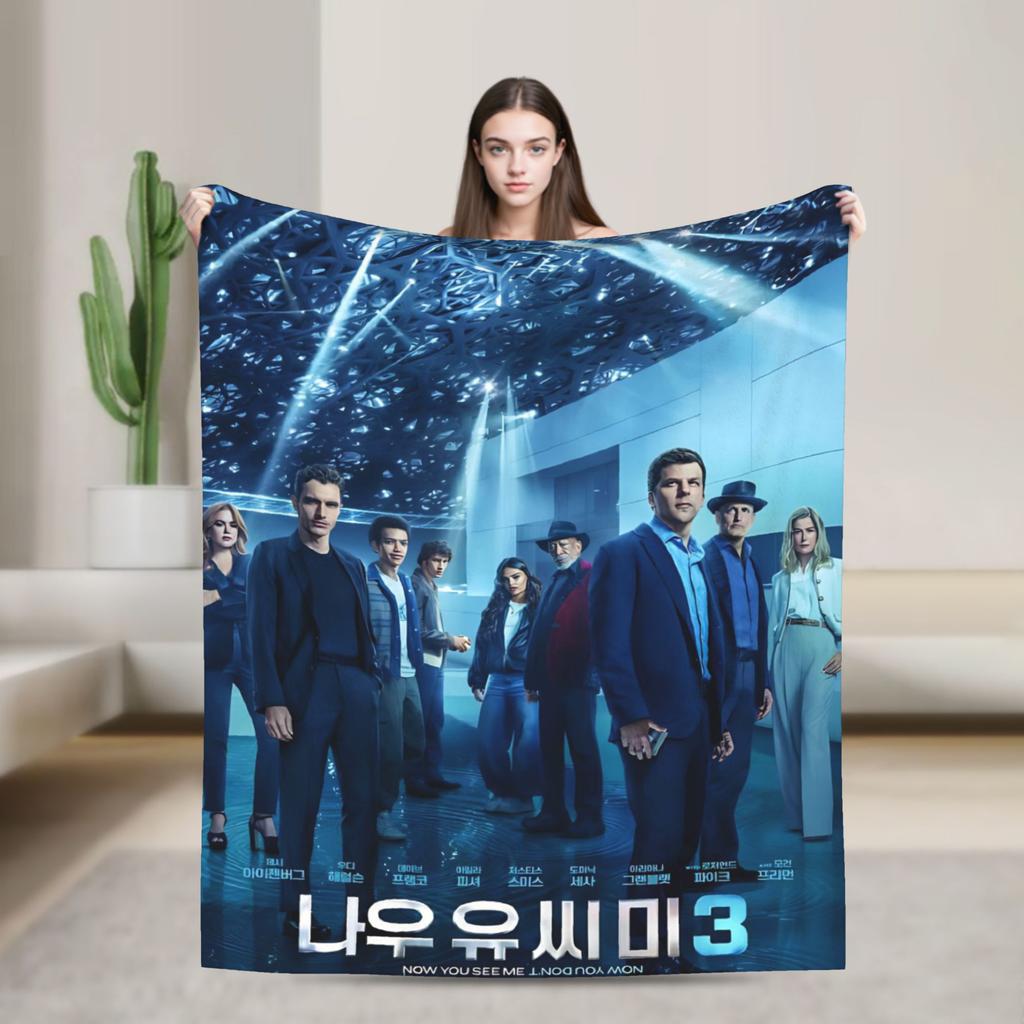 Now You See Me 3 Movie Blanket Quality Warm Soft Throw Blanket Winter Picnic Bedroom Graphic Bedspread