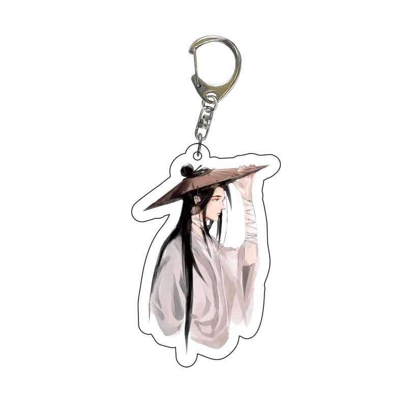 Creative Anime Tian Guan Ci Fu Acrylic Keychain Xie Lian Hua Cheng Figures Key Chains Mo Dao Zu Shi Pendant Decoration Fans