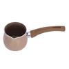 Nonstick Milk Pan 8cm Dia Single Handle Aluminum Alloy Cooking Pot for Coffee Butter ChocolateBrown