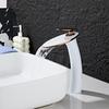 White Gold Bathroom Basin Faucet Waterfall Sink Faucet Hot and Cold Crane Brass Sink Waterfall Mixer White Chrome Tap