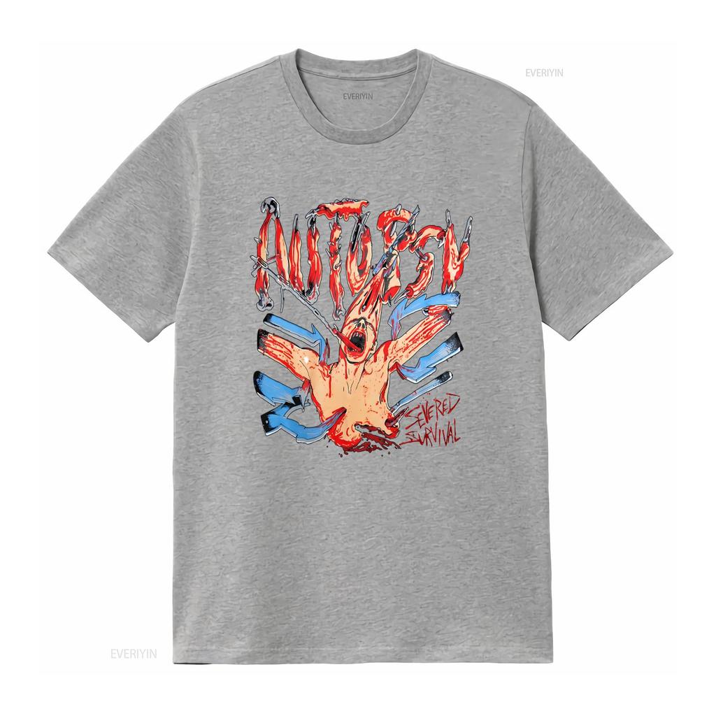 Autopsy Severed Survival T Shirt Death Metal Inspired Design for Fans of Cannibal Corpse and Morbid Angel Vintage Washed