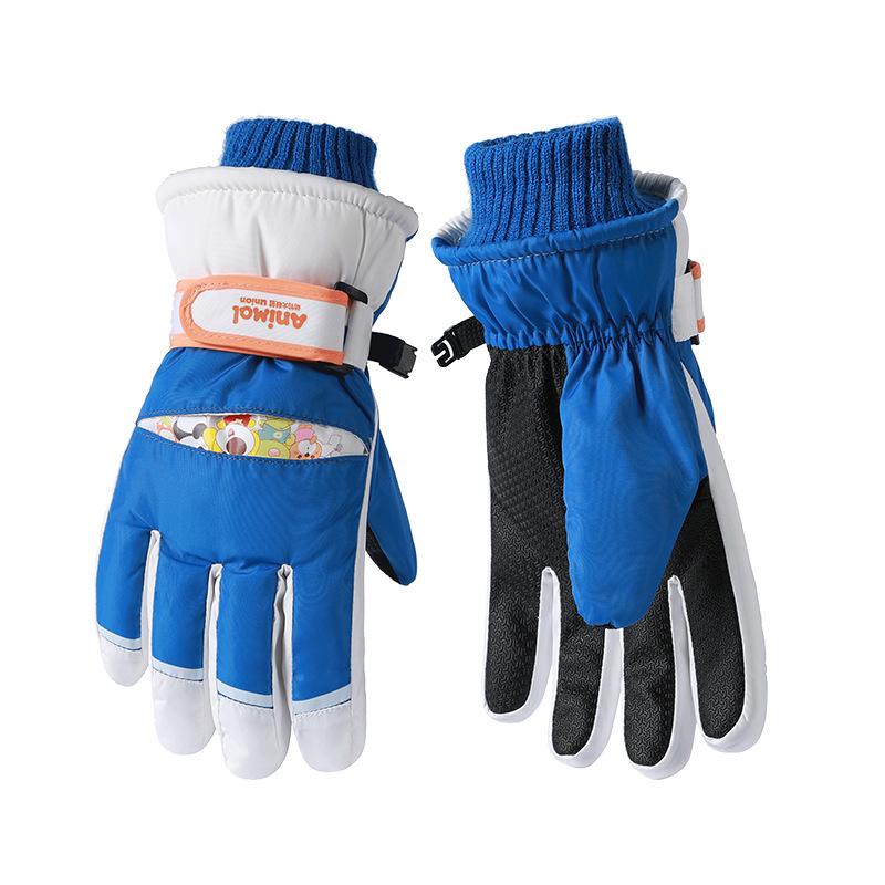 

Новые теплые детские лыжные перчатки Осень и Зима Спорт на открытом воздухе Плюс Бархат Теплые Осенне-зимние Милые Мультяшные Перчатки One Size