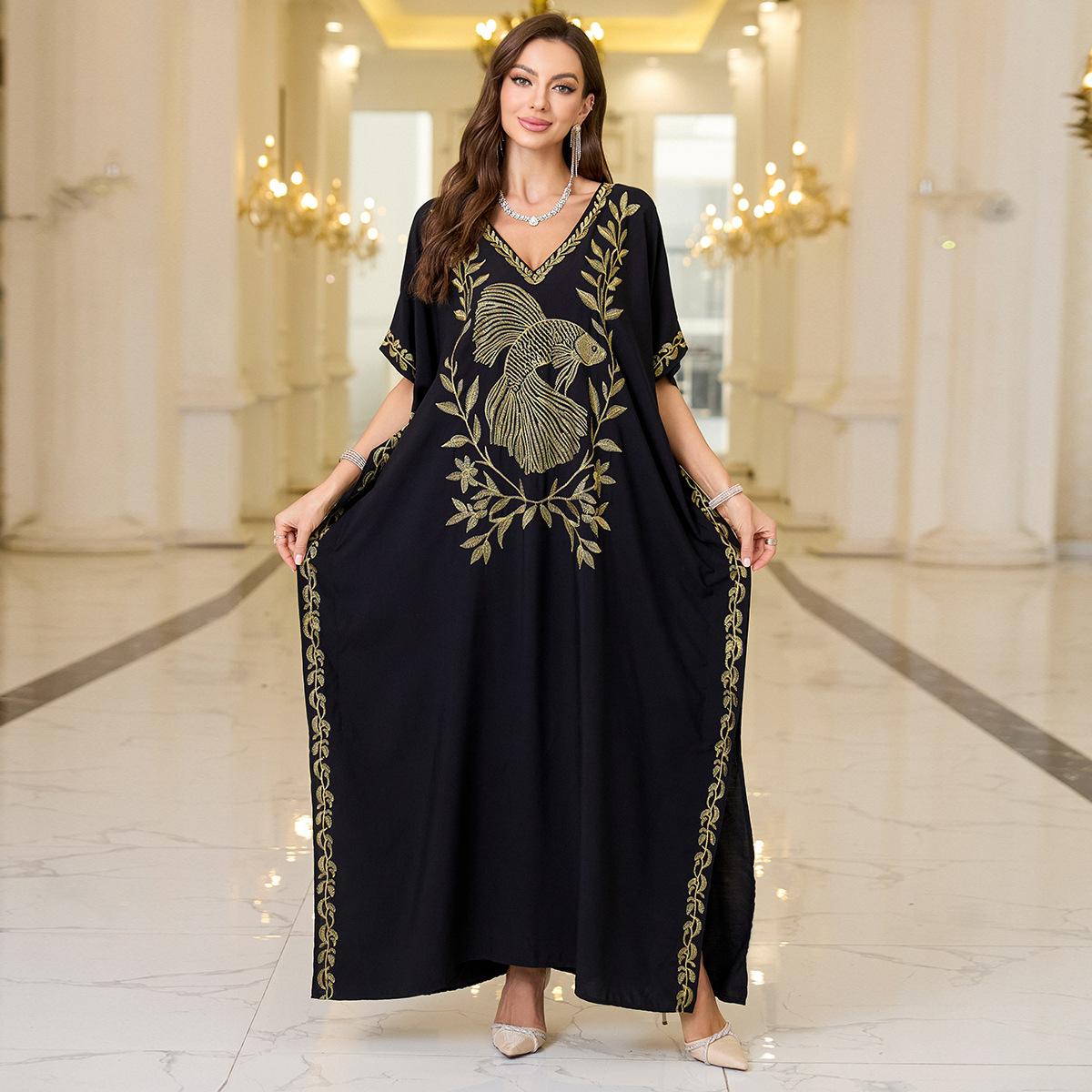 

Женская мода лето весна цветочный узор принт рукава 1/2 V-образный вырез свободная талия повседневные платья Size: One Size