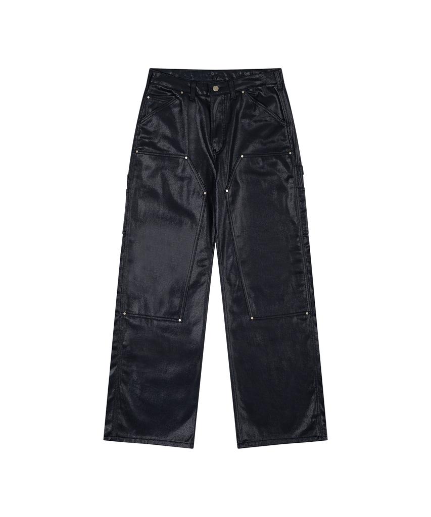 THEPORTA Carpenter Coating Wide Pants, Navy