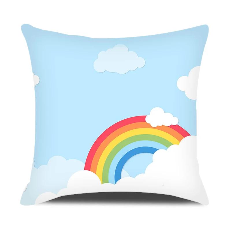Beautiful Night Sky Printed Throw Pillow Cover With Short Plush Print Living Room Sofa Decoration Cushion Cover Pillow Covers