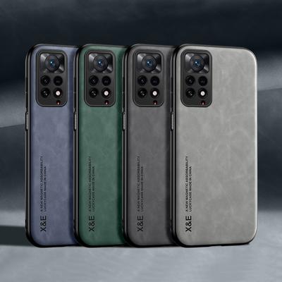 Luxury Leather Magnetic Case For Xiaomi Redmi Note 11 10 9 11E Pro 11S 10S 12X 10C POCO X3 NFC Pro F3 Covers With Metal Plate On