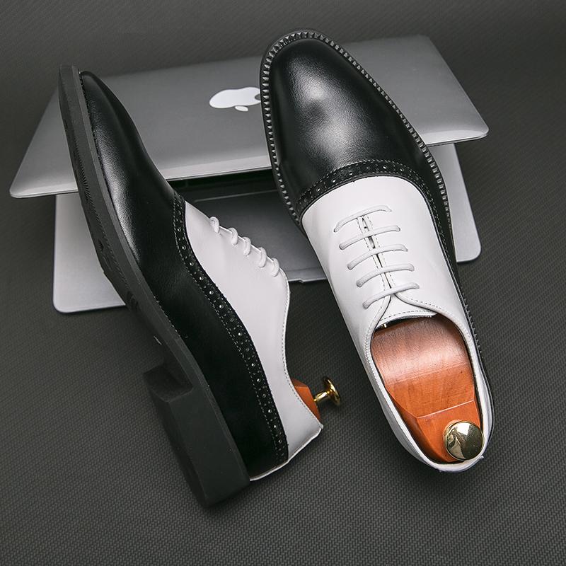 Fashion Mixed Colors Mens Dress Shoes Retro Male Leather Shoes Business Male Baroque Footwear Casual Mens Oxford Footwear
