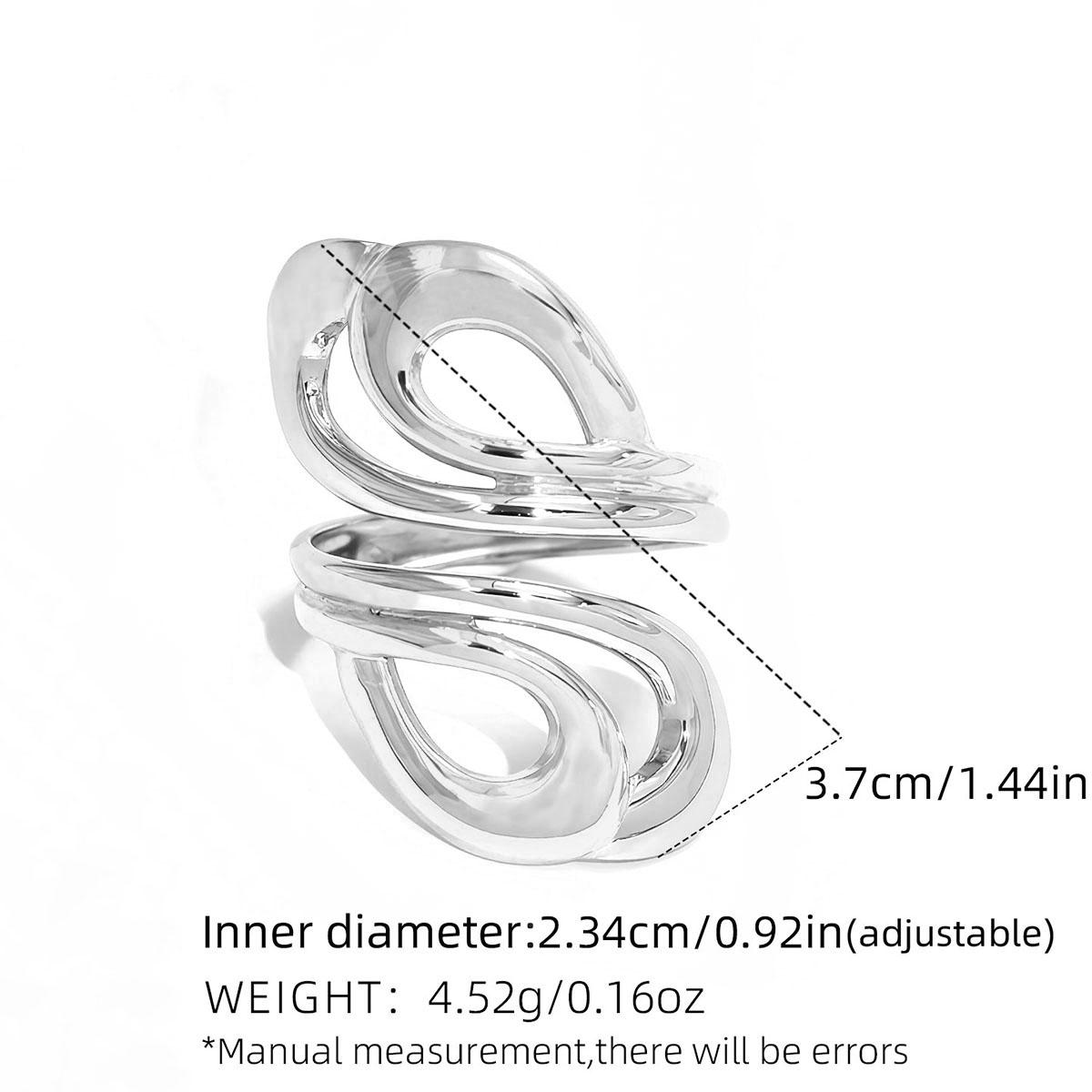 

Minimalist Stainless steel multilayer Rings for Women Metal Finger Cut-out rings Waterproof Zircon Girlfriend Gift Zircon