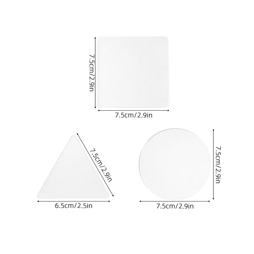 New 3 PCS Gel Press Monoprinting Print Plates Gel Plate, For Card Making Scrapbooking, Triangle Round Square Gel Printing Plate