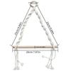 1pcWooden Stick Cotton Rope Paper Towel Holder Bedroom Bathroom Wall-Mounted Towel Rack Woven Style Homestay Decoration Hanging