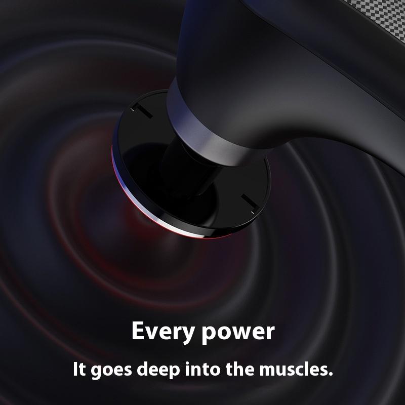 Fascia Gun Massage with Hot and Cold Heads 45 Degree Bend Foldable Multi-gear Adjustment Massage Gun for Fitness Muscle Relax