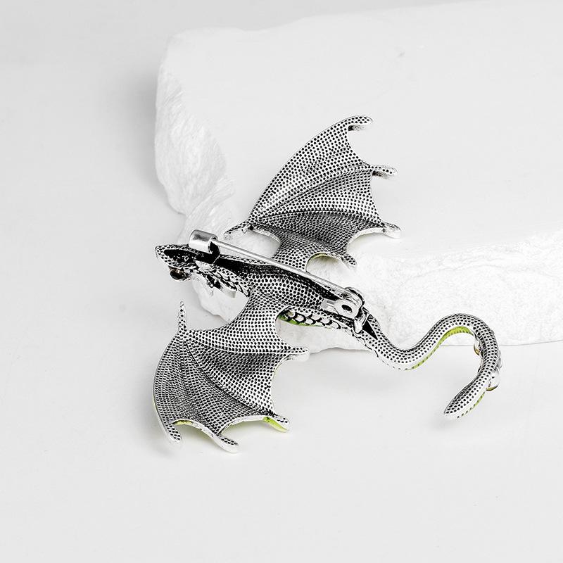 1PC Jewelry Gorgeous Brooch Gift Dragon Design Shining Pin Luxury Rhinestones Fashion Clothing Accessories Cool Multicolor