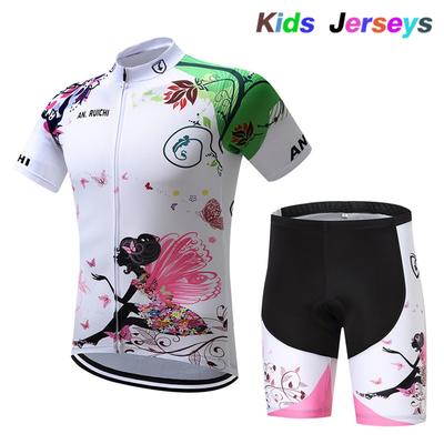 2026 Mädchen Fahrradtrikot Set Ropa Ciclismo Fahrradset für Kinder Sommer Atmungsaktiv Cartoon Fahrradtrikot Anzug Kinderkleidung