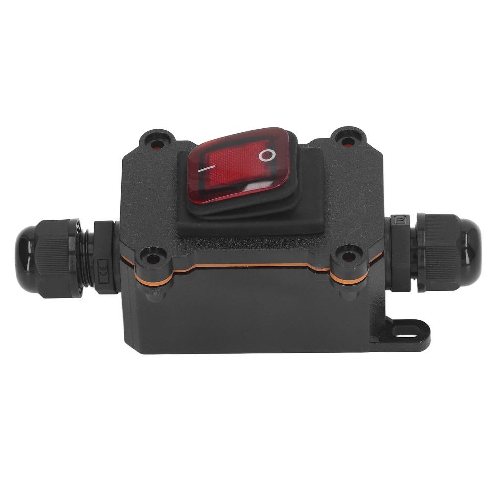 Red Light Waterproof Inline Cord Switch 4 Pin 2 Position Toggle Switch Inline Cord Switch  Marine