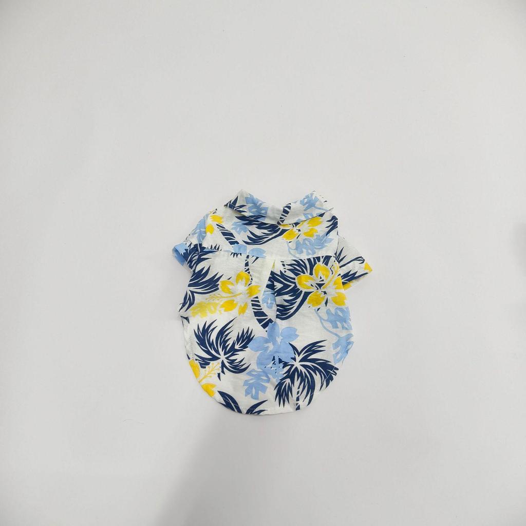 Summer Beach Style Dog Shirt - Anti-Shedding Two-Legged Apparel for Small Dogs