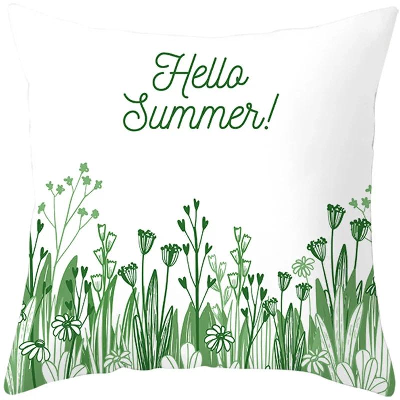 Summer Nordic Plant Pillow Case Tropical Style Cushion Cover Polyester  Pillow Cushion Covers Funda x