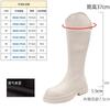 Thick-soled knight boots women's new spring and autumn single boots thin boots high boots but knee boots increase in height