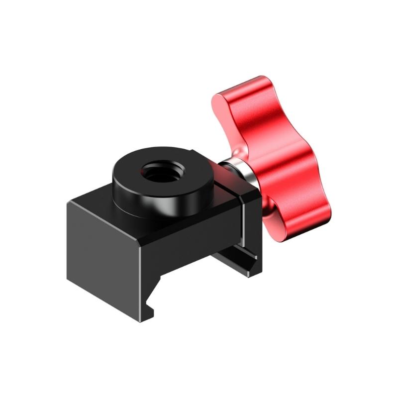 

Aluminum Alloy 1/4in 17mm Ball Head To Rail Clamp Adapter For Camera Stabilizers DSLR Cages Smooth Insertion