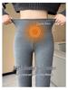 Women's High Waist Velvet-Lined Leggings - Seamless, Double-Sided Brushed, Slim Fit, Perfect for Autumn and Winter.